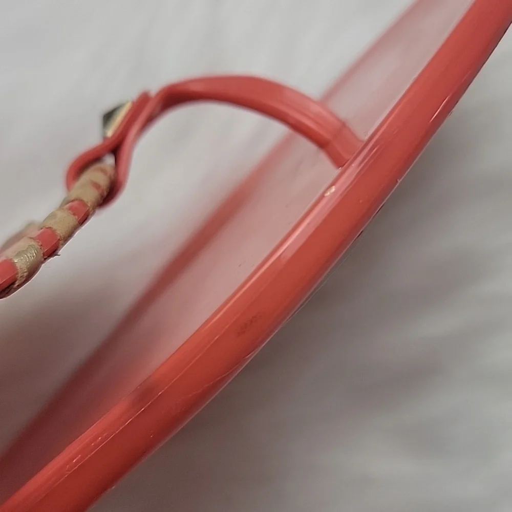 JACK ROGERS Georgica Jelly Salmon Medallion Thong Preppy Boho Thong‎ Sandals 7